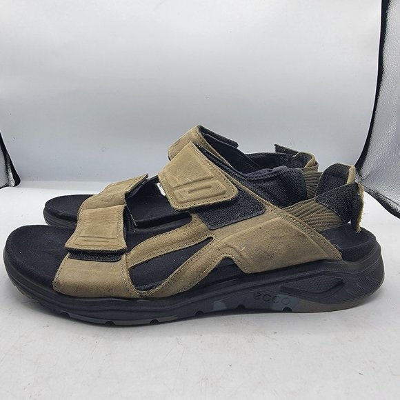 ECCO X-Trinsic Mens Size 10 Olive Green Leather Sport Flat Sandal Camo Soles main image 8
